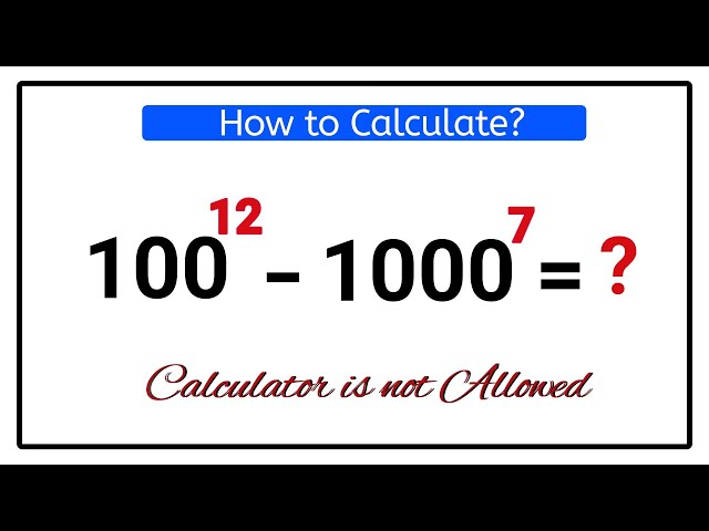How to Calculate without using Calculator || Math Olympiad Exponential Problem