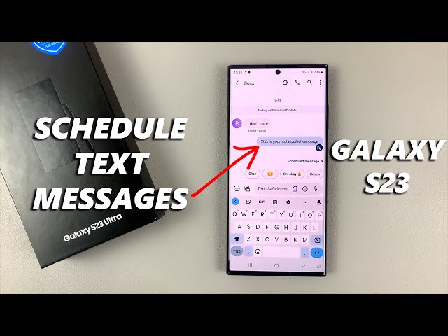 How To Schedule Send Text Messages In Samsung Galaxy S23 / S23+ / S23 Ultra