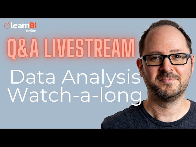Live Data Analysis Watch-a-long + Q&A