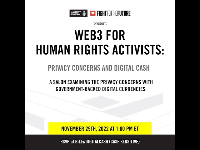 Human Rights & web3 for Activists: Salon #10 hosted by Amnesty International & Fight for the Future