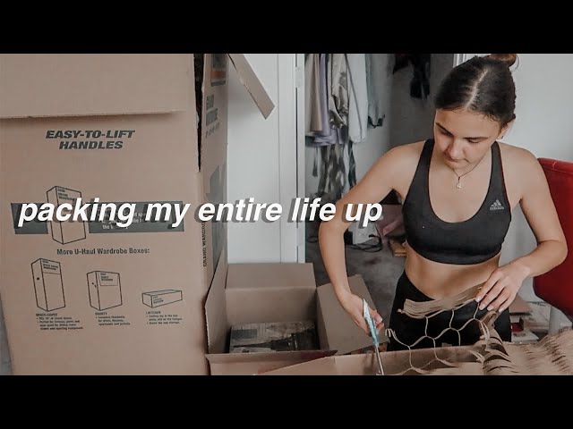 trying to pack my entire life | MOVING VLOG 2