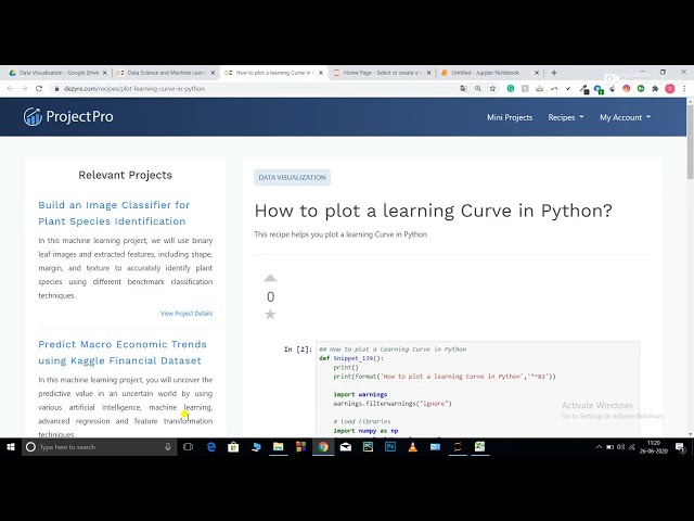 How to plot a Learning Curve in Python?