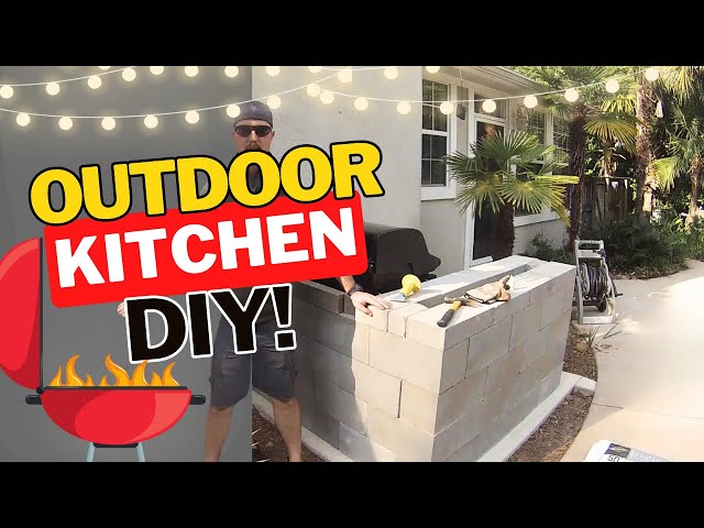 HOW TO Build an Outdoor Kitchen / DRY STACK - NO MORTAR  (Outdoor Kitchen Series / Part II)