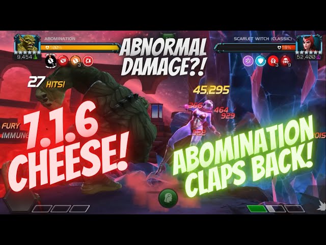 Abomination Has Some Serious Numbers In 7.1.6! So Cheesy, So Good! Marvel Contest Of Champions!