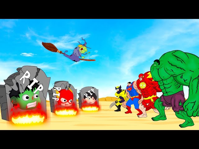 Rescue SUPERHEROES Baby HULK & SUPERMAN, FLASH, WOLVERINE : Returning from the Dead SECRET - FUNNY
