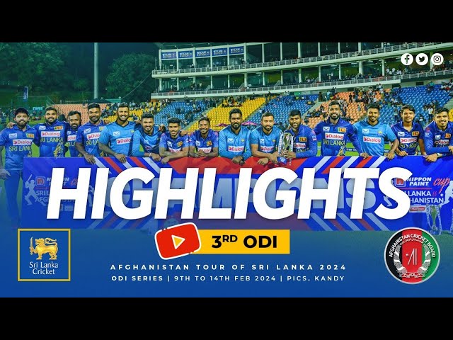 Sri Lanka clean sweep Afghanistan | 3rd ODI Highlights