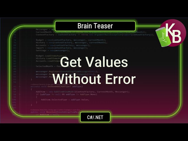 Brain Teaser: Get values without error