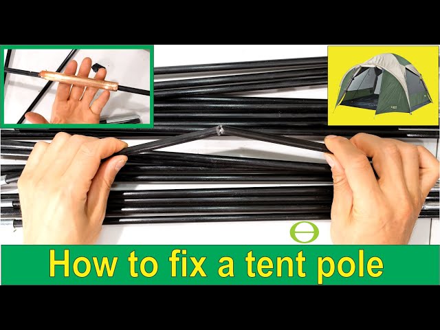 How to repair a tent pole with a pipe - no cutting threads