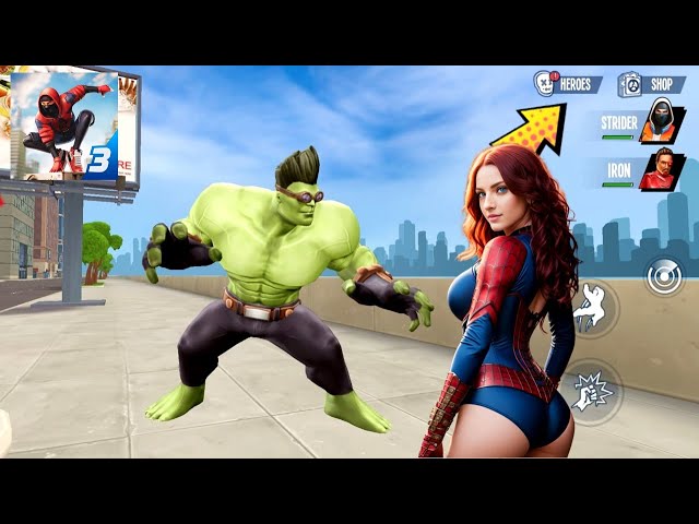 Hulk Helping and fighter gameplay || Spider Fighter 3 - Android Gameplay