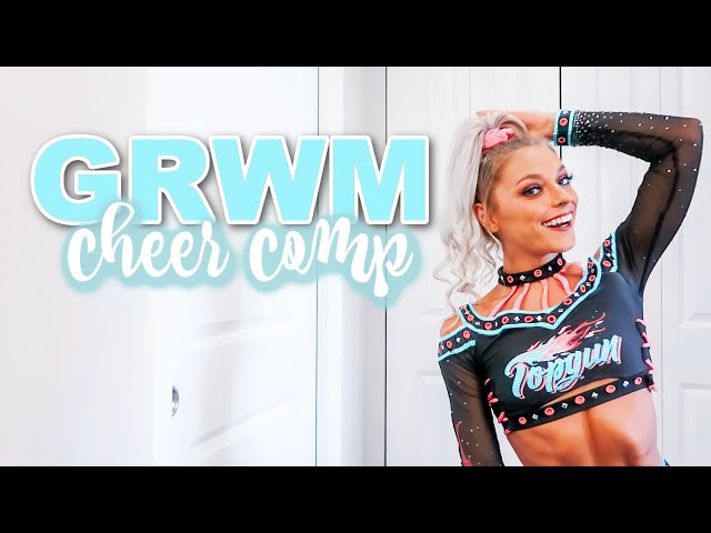 GET READY WITH ME FOR A CHEER COMPETITION: hair + makeup