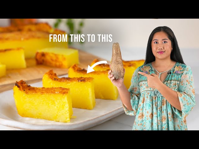 Easy Kuih Bingka Ubi (Baked Cassava Cake) | Vegan and Gluten Free