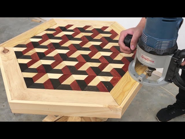 Creative Woodworking Design Ideas - Making Effect 3D Coffee Table For Garden