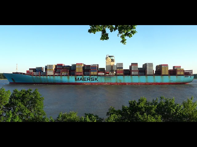 4K Edith Maersk, Istanbul Express & Vasco de Gama wunderbare vorbeifahrt in Hamburg Wedel 12.05.2024