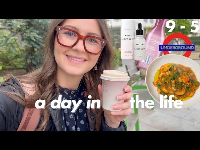 a *normal* London day in the life : 9-5 office job | accountant, food shop, amazon haul, tan luxe