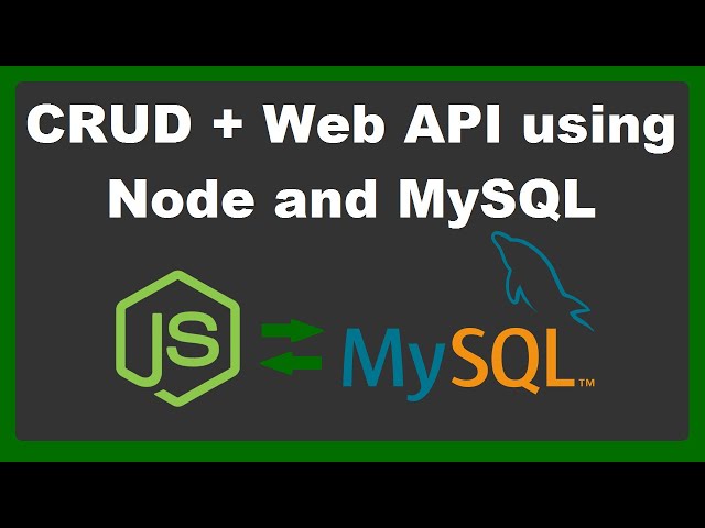 Web API with CRUD Operations using Node JS, Express and MySQL | RESTful Web API | Postman + XAMPP