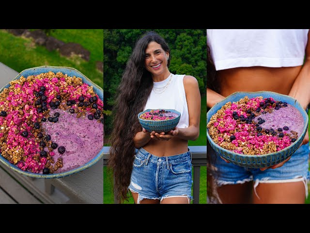 Raw Vegan Smoothie Bowl I Eat EVERYDAY 🫐🍌 Protein-Packed Recipe with Superfoods & Complete Nutrition