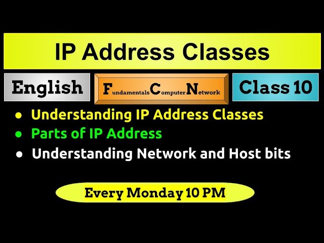 #10 FCN IP Address Classes in English | Huzefa #networking #computernetwork