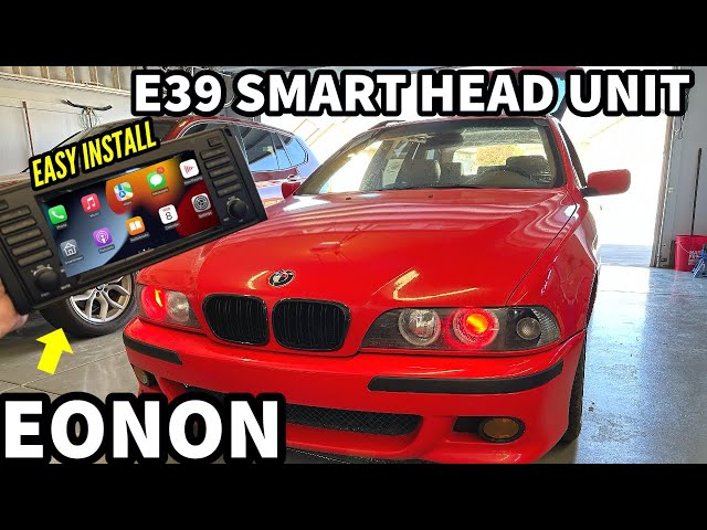 EONON head unit for E39 BMW - Android 13 DIY touch screen upgrade install + backup camera