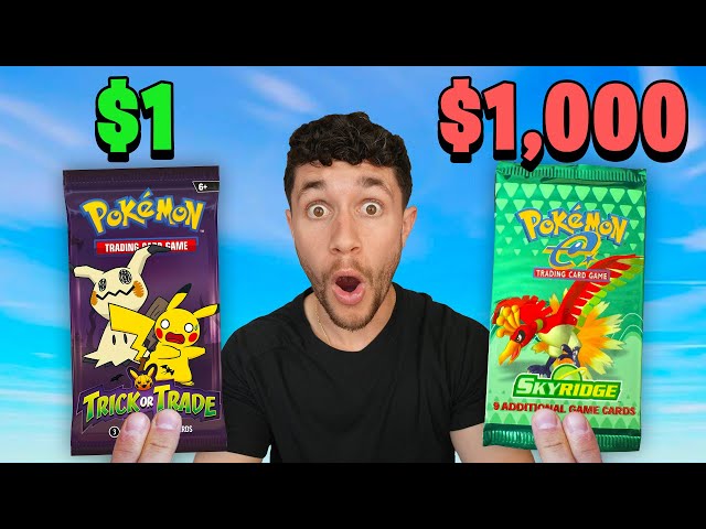 $1 vs $1,000 Pokémon Booster Pack!