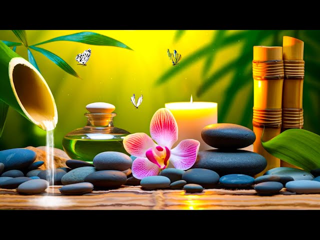 Bamboo Water Sounds, Relaxing Music Reduces Stress, Anxiety, Depression, Healing Music, Deep Sleep
