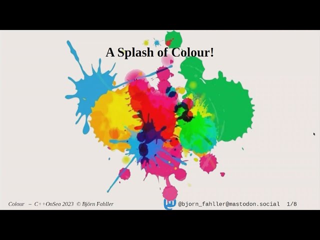 Lightning Talk: Red/Green/What? - Colour Vision Limitation - Björn Fahller - C++ on Sea 2023