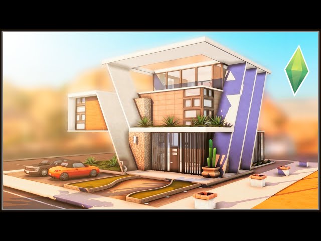 BASE GAME Modern Home (No CC) - The Sims 4 Stop Motion Build - Back To Basics Collab