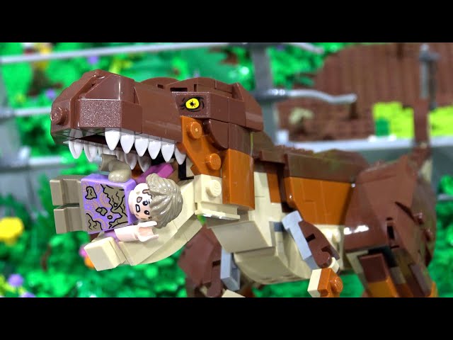10 Iconic Jurassic Park Scenes in LEGO