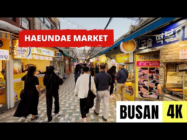 BUSAN, SOUTH KOREA 🇰🇷 [4K] Haeundae Traditional Market
