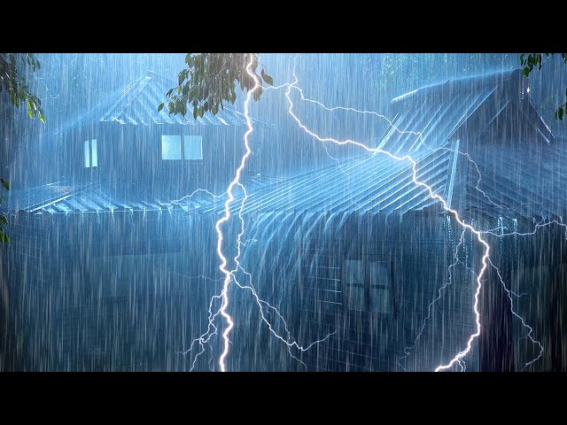 Relax & Fall Asleep with Intense Rain on Tent and Strong Thunder Sounds | Soothing White Noise