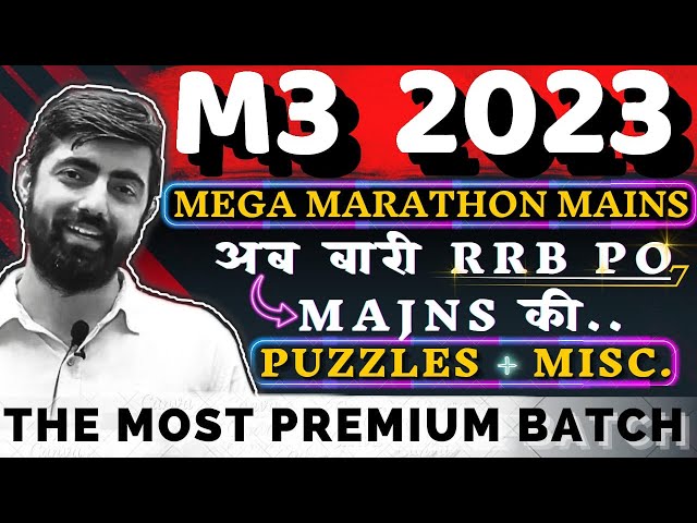 IBPS RRB PO MAINS 2023 ||Puzzles + Misc || Questions जो Exam में आएंगे || By Dhruva Sir