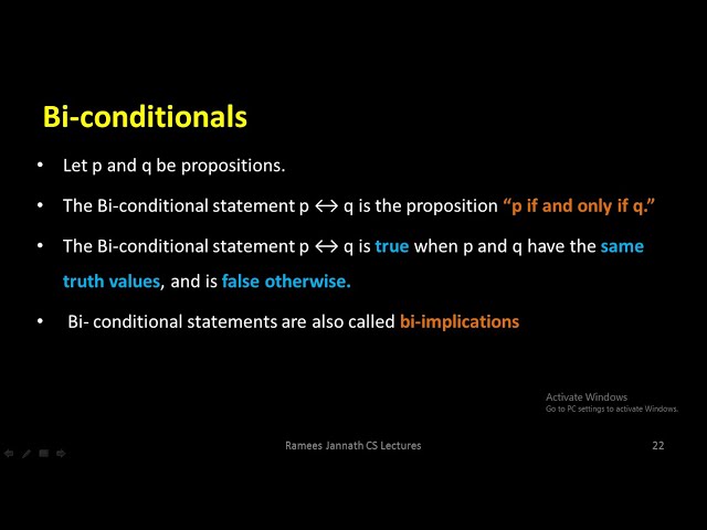 Bi-conditional Operator in Propositions(Malayalam)| Logical Connectives | Discrete Part 5