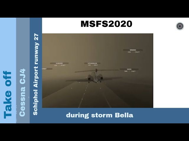 Flight Simulator 2020 - Cessna CJ4 - take off - Schiphol Airport  runway 27