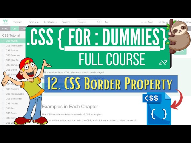 CSS for Dummies: 12  CSS Border Property | Create Border using CSS | W3Schools