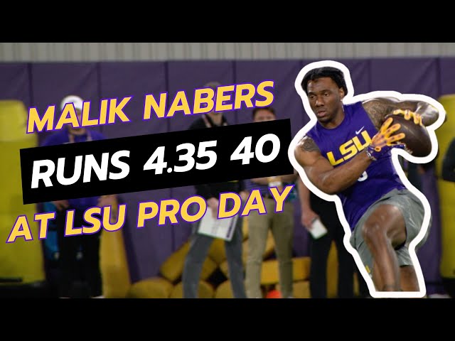 LSU WR Malik Nabers runs a 4.35 at Pro Day