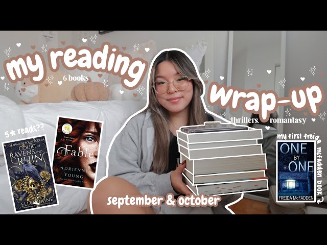 my september/october reading wrap-up 🔦🕯️🏕️ thrillers, romantasy, pirate romance