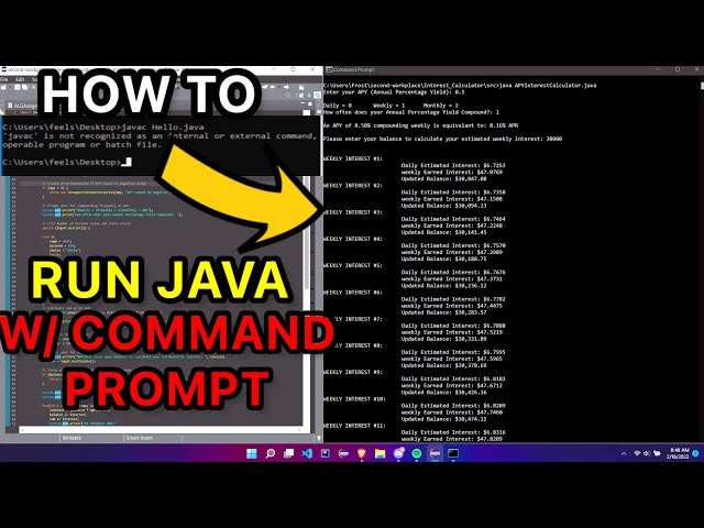 How to Run Java Program & Take Arguments inside Command Prompt