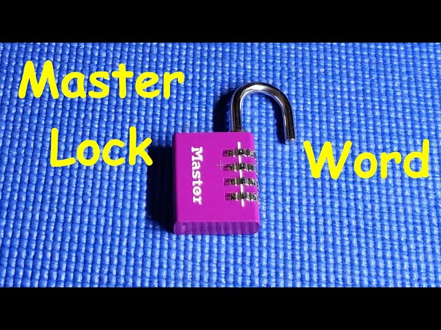 (197) How to recover your lost Master Lock Word combination (revisited)