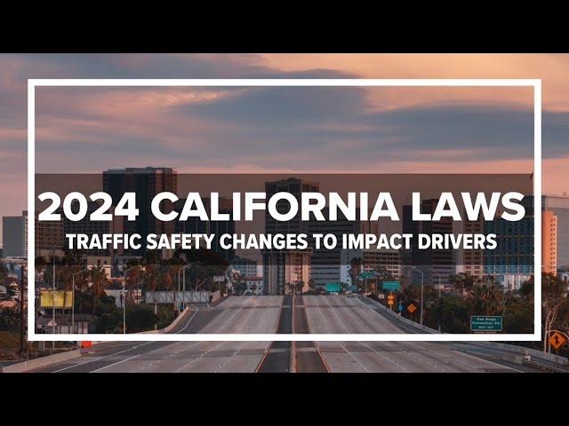 New California traffic laws coming in 2024