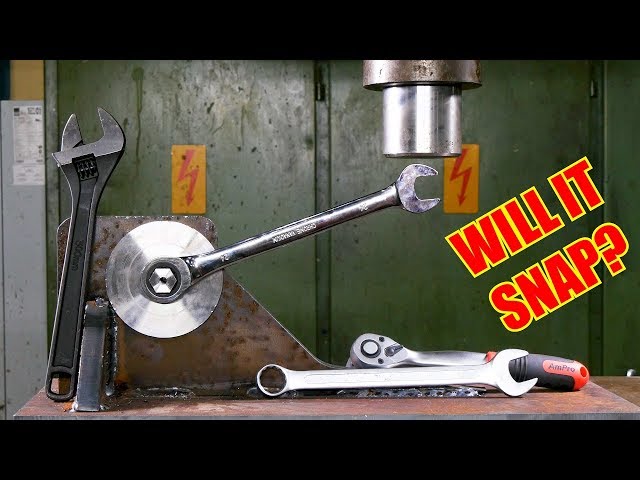 Which is the Strongest Wrench Type? Hydraulic Press Test!