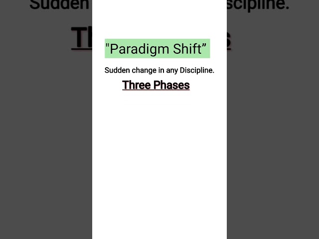 Paradigm Shift #shorts #youtubeshorts #shortsfeed #sociology #paradigmshift
