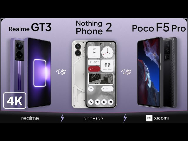 Realme GT3 vs Nothing Phone 2 vs Poco F5 Pro | @MobileNerdTech