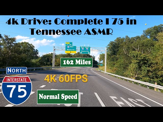 4k Drive: Complete I 75 in Tennessee ASMR .  162 Miles.  Interstate 75 North