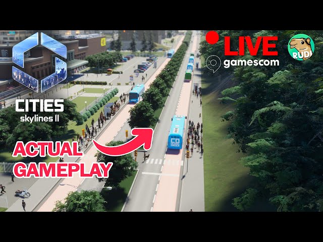 CITIES SKYLINES:2 GAMEPLAY - Building an Airport - Live from #Gamescom 2023