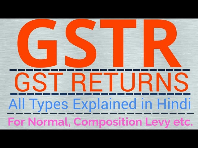 Types of GSTR Returns under GST, All Categories GSTR-1,2A,2,1A,3,MIS1,3A,9,4A,4,9A Hindi explained
