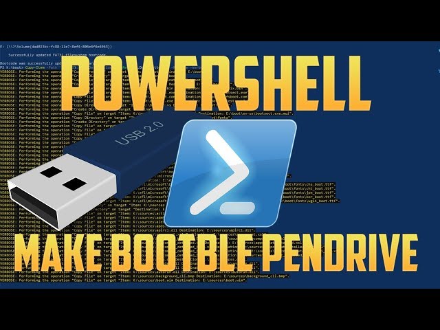 How To Make Bootable Windows 7 Pendrive Using PowerShell