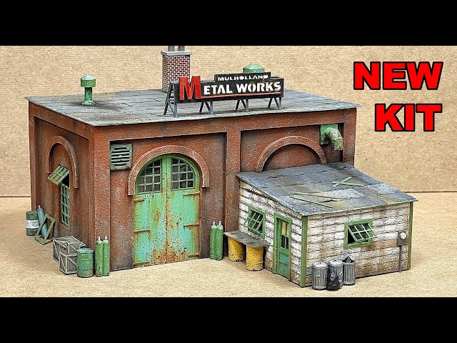 Building a metal shop for our model railroad layout!