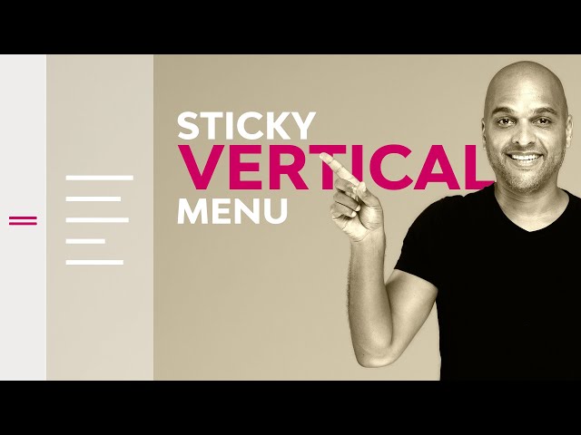 Sticky Vertical Menu Elementor Pro Navigation v2