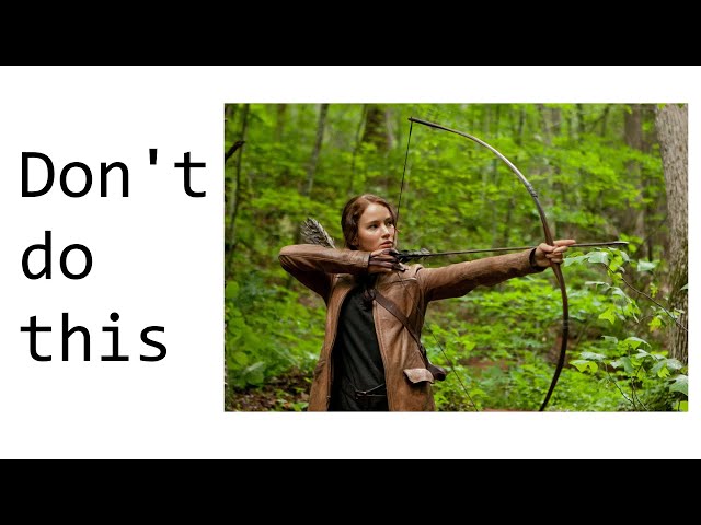 Why you shouldn't fire a bow without an arrow