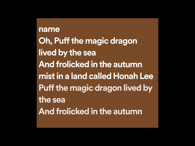 Peter, Paul and Mary - Puff, The Magic Dragon (Lyrics)