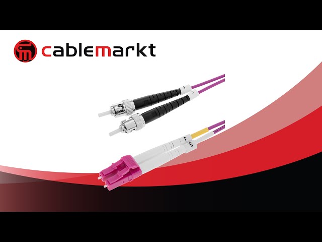 OM4 fiber optic cable from LC to ST multimode duplex 50µm/125µm - distributed by HYDRABAZAAR ®